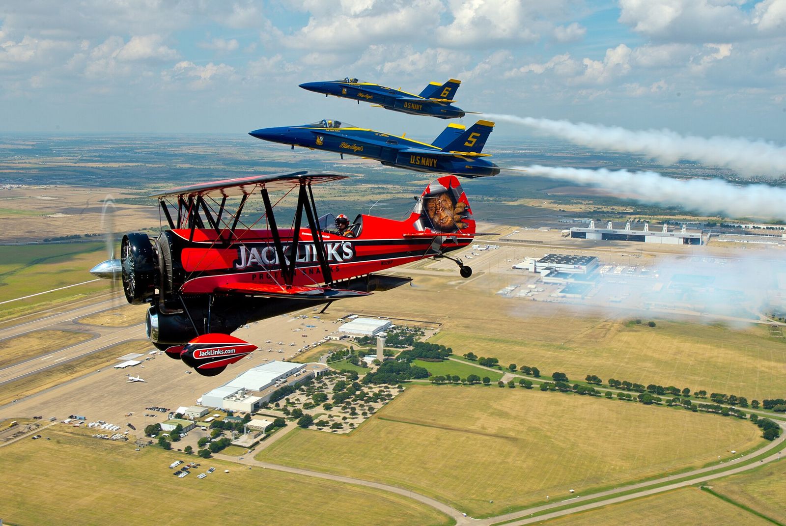 U.S. Navy Blue Angels flying in formation